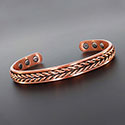 E Q For Men Herringbone Copper Bangle