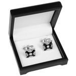 Square Cufflinks Crystal Set