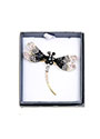 Brooch Diamante Dragonfly Black