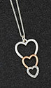 Necklace Three Hearts Necklace