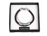 Mens Brown Leather Bracelet C