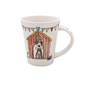 Faithful Friends Dog With Bone In Kennel Mug