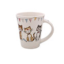 Faithful Friends Sitting Big Cats Mug