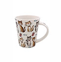 Faithful Friends Sitting Small Cats Mug