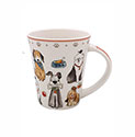 Faithful Friends Sitting Small Dogs Mug