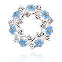 Brooch Forget Me Not Circle