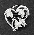 Brooch Graceful Snowdrop