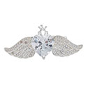 Brooch Guardian Angel Heart Wings