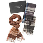 Men Check Stripes Scarf