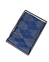 Mens Double Sided Diamond Scarf Blue