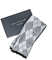 Mens Double Sided Diamond Scarf Grey