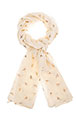 Scarf Metalic Rose Gold Bees Cream