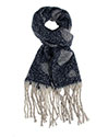 Scarf Modern Hearts Blanket Dark Blue