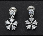 Earrings Crystal Flower