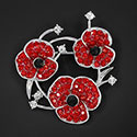 Brooch Poppy Trio