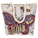 Tapestry Pretty Butterfly Purple Tote Bag