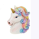 Rainbow Unicorn Head Gold Money Box