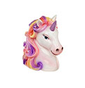 Rainbow Unicorn Head Purple Money Box
