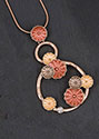 Necklace Russet Tones 3 Disks Necklace Chrysanthemum