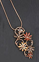 Necklace Russet Tones Flowers Necklace
