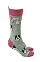 Sock Society Dog Socks Border Collie Light Green