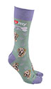 Sock Society Dog Socks Golden Lab Light Green