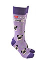 Sock Society Dog Socks Pug Purple