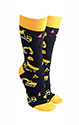 Sock Society Diggers Socks Black and Yellow