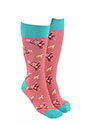 Sock Society Monkey Socks Pink Orange