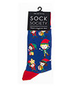 Christmas Elves Socks Blue