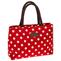 Spots Waterproof Handbag Red and Cream