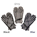 Gloves Traditional Checked Black Gloves