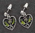 Earrings Dangly Vibrant Thistle