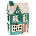 Village Pottery Country House Teal Tealight