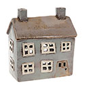 Village Pottery Large House Tealight Grey