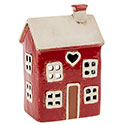 Village Pottery Heart House Red Tealight