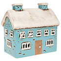 Village Pottery Large House Tealight Aqua