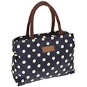 Spots Waterproof Handbag Navy and Cream