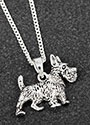 Necklace Westie Silver Plated