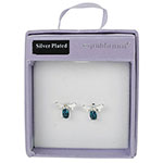 Gaurdian Angel Blue Crystal Earings