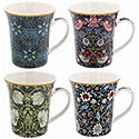 Boxed William Morris Florals 4 Mug Gift Set